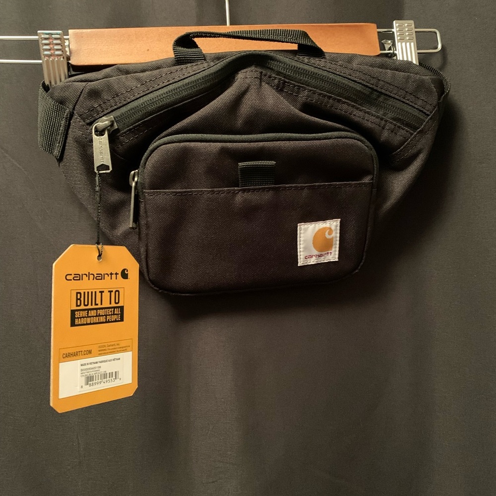 Carhartt Black Belt Bag with Adjustable Straps